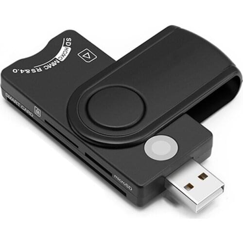 USB 2.0 Smart Card Reader Mini SD/TF Memory ID Bank EMV Electronic DNIE Dni Citizen Sim Cloner Connector Adapter