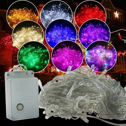 YZ 10M 100LEDs LED Fairy String Lights Multicolor Garland Beads Outdoor Waterproof Holiday Party Christmas Tree Decor 110V 220V