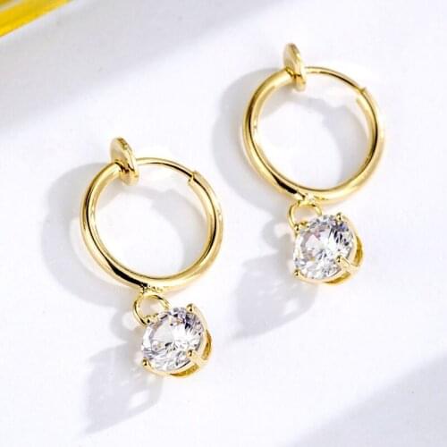 MENGYI Hot Sale Creative No Perforation Earring For Womens Kpop Party Shiny White Zircon Drop Earrings 9 2 5 Jewelry Wholesale