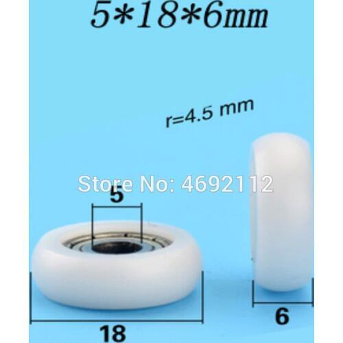 10PCS Free Shipping 5*18*6 high quality 695zz bearing small roller wheel bearing wheel OUTER 18MM round pulley