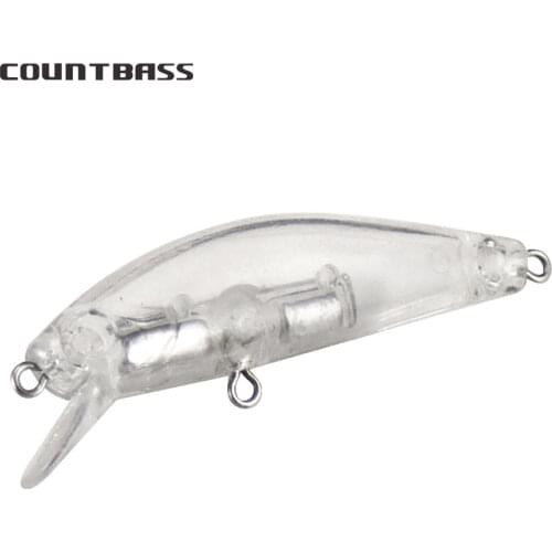 10pcs Countbass Blank Hard Bait Sinking Minnow 50mm 6.1g, Unpainted Fishing Lures Wobblers