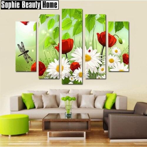 5D DIY Diamond Painting Beautiful Flowers Full Drill Mosaic Rhinestone Cross Stitch Kits Handmade Embroidery Crafts 204022