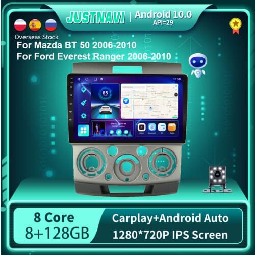 Car Radio For Ford Everest/Ranger Android 10.0 Multimedia Navigation Stereo Auto Head Unit WIFI Carplay DSP 4G No CD Playe