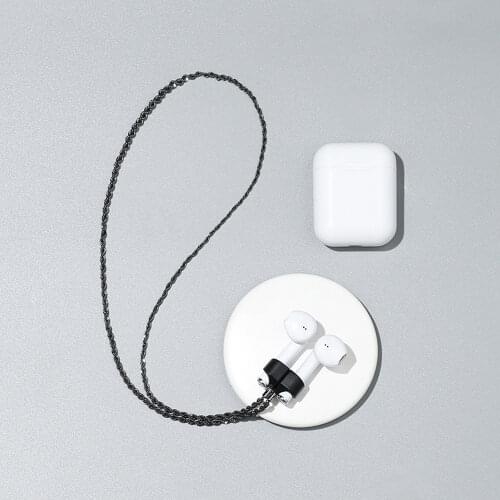 Wireless Headset Anti-lost Chain Strong Magnetic Sleeve Head Steel Stainless Color Retention Necklace Unisex For Airpods