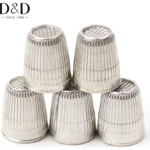 D&D New 1pcs/Pack Metal Sewing Thimble Needles Cap Shape Finger Protector DIY Needlework Sewing Tools Accessories