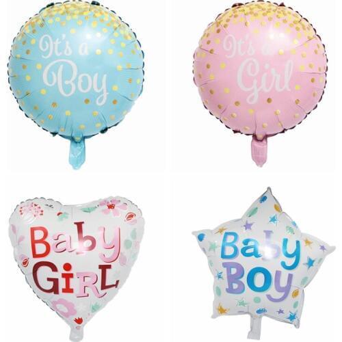 Baby Shower Foil Balloons Baby Girl Baby Boy Its a Girl Its a Boy Hello Baby Helium Balloon Bow Ballonnen Kids Party Ballons