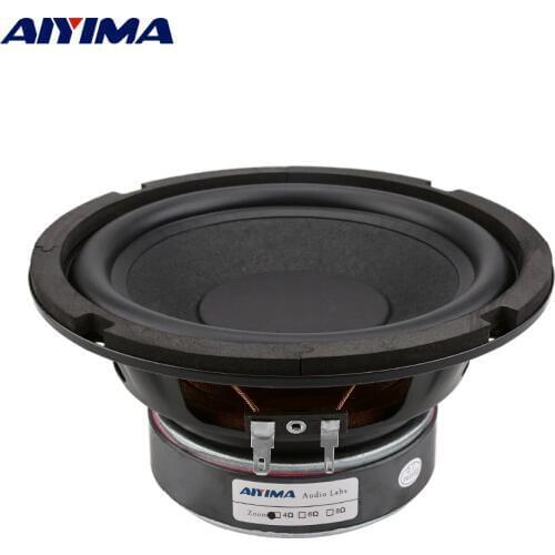 AIYIMA 6.5 Inch Woofer Sound Speaker Rubber Side Subwoofer Loudspeaker 4 8 Ohm 80 W Column High Power DIY Speaker Sound System