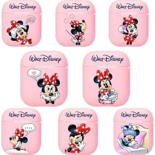 Disney Cartoon Mouse Minnie and Mickey Silicone Bluetooth Wireless Earphone Case for AirPods Protective Cover Skin Accessories P