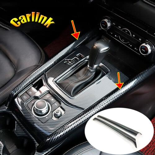 For Mazda CX-5 CX5 Accessories 2017 2018-2020 ABS Matte/Carbon Fibre Car gear shift knob left and right guard frame Cover Trim