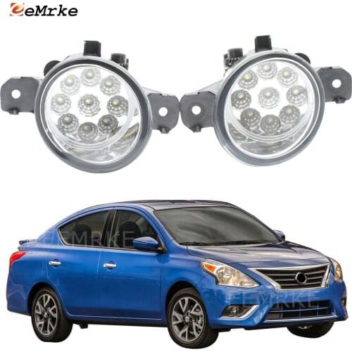 EEMRKE 2 Pcs for Nissan V-Drive BR-spec 2020 2021 2022 9-Pieces Led Fog Lights H11 12V Front Bumper Light Halogen Bulb