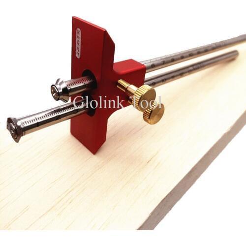 European Double Headed Scribe Blade Wooden Scribe-Line Woodworking Crossed Out Tool Adjustable Wing Divider Wooden Marker Tool