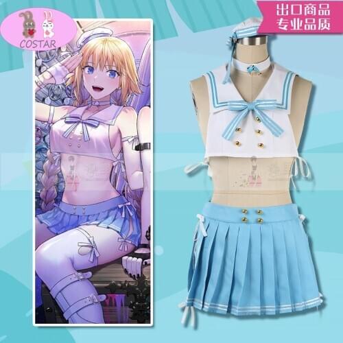 Fate/Grand Order FGO Saber Jeanne d'Arc Alter Cosplay Costume Sailor Suit Summer Swimsuit Halloween Party Outfit For Women Girls