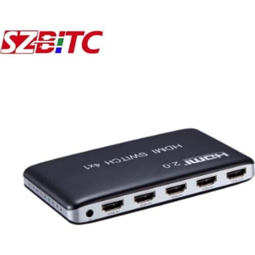 SZBITC HDMI Switch 4x1 4K@60Hz HDMI Switcher 4 in 1 out Splitter Converter With Remote Control for PS3 PS4 XBOX DVD PC