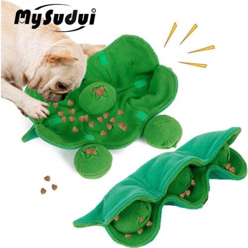 Sniffing Dog Toy Squeaky Plush Treat Dispenser Iq Puzzle Toys Stress Reliever Interactive Ball Dog Snuffle Bowl Puppy Chew Toy
