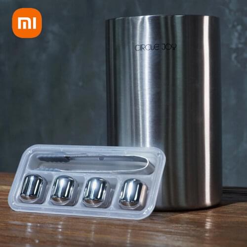 XIAOMI Youpin 304Stainless Steel Ice Cubes, Reusable Chilling Stones for Whiskey Wine, Keep Your Drink Cold Longer,SGS Test Pass