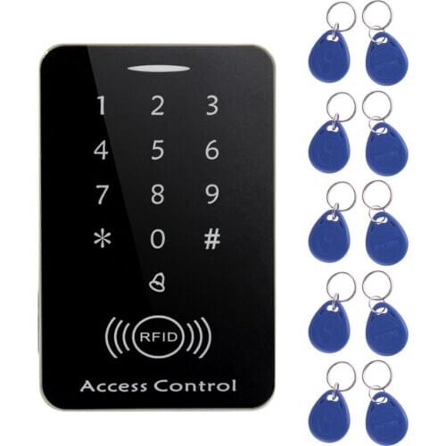 M203SE RFID Standalone Touch Screen Access Control Card Reader with Digital Keypad 10pcs Keys Card for Home Apartment Factory