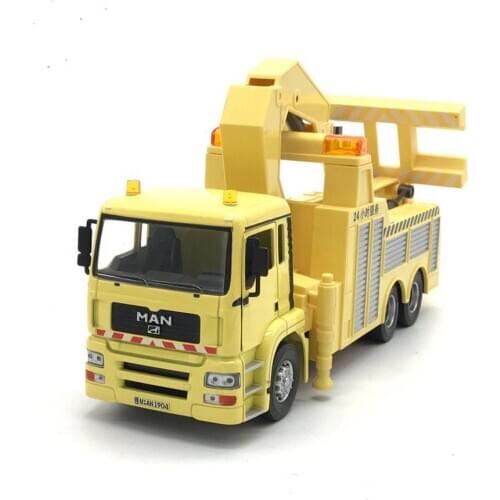1/32 30CM German MAN trailer heavy crane model die-cast alloy car engineering transport model childrens toy gift display