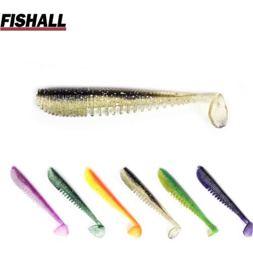 Fishall Soft Lure Awaruna 60mm 75mm 90mm 100mm Double Color Salt Fish Smell Silicone Fishing Bait