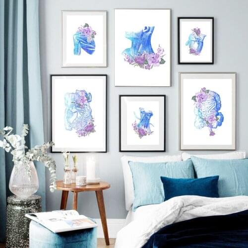 Muscle Foot Bone Heart Anatomy Skeleton Wall Art Canvas Painting Nordic Posters And Prints Wall Pictures For Doctor Office Decor