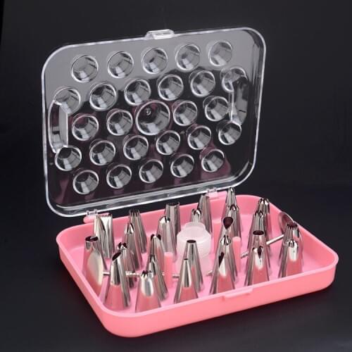 Mouth set Stainless steel 29-piece set Decorating tools Stainless steel decorating Cake decorating mouth Cream decorating