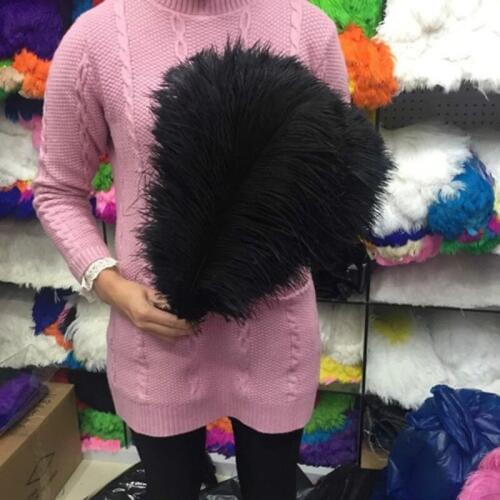 Natural black ostrich feather 40-45 cm / 16 to18 inches 50 pcs ostrich feather for wedding decorations high quality plume