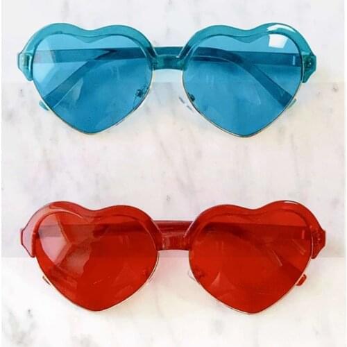 1pcs Heart Frame Shaped Color Therapy Mood Glasses,Light Therapy Chakra Healing Glasses Chromotherapy Colored Tinted Lenses