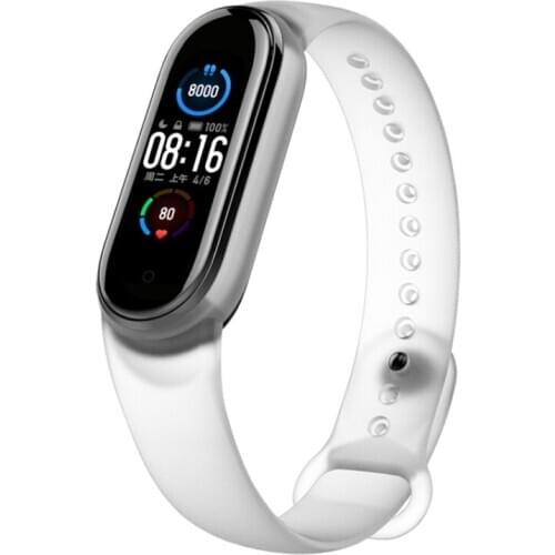 Transparent Strap Bracelet For Xiaomi Mi Band 3 4 5 Bracelet Jelly Silicon Sport Strap TPU WristBand Replacement Bracelet 8color