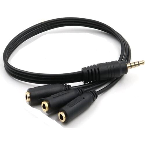 3.5mm 1 To 3 4 5 Splitter Cable 30cm 1/8 Inch Male To 3 4 5 Stereo Female Jack Socket Headphone Splitter Audio Cable