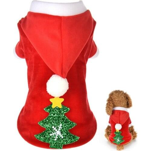Legendog Christmas Pet Costume Warm Cute Soft Dog Hoodie Xmas Pet Clothes Cat Apparel Winter Kitty Kitten Outfits