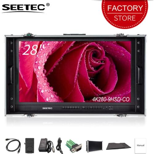 SEETEC 4K280-9HSD-CO 28'' Pro Broadcast LCD Monitor 4K UHD 3840x2160 HDMI 3G SDI DVI Input Carry on Director for CCTV Monitoring
