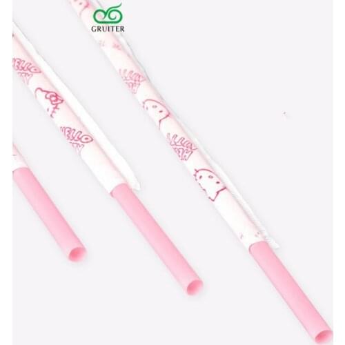 100pc Disposable Straws Flexible Plastic Straws Striped Drinking Straws Bendy Straw Kitchen Accessories Drink Individual Package