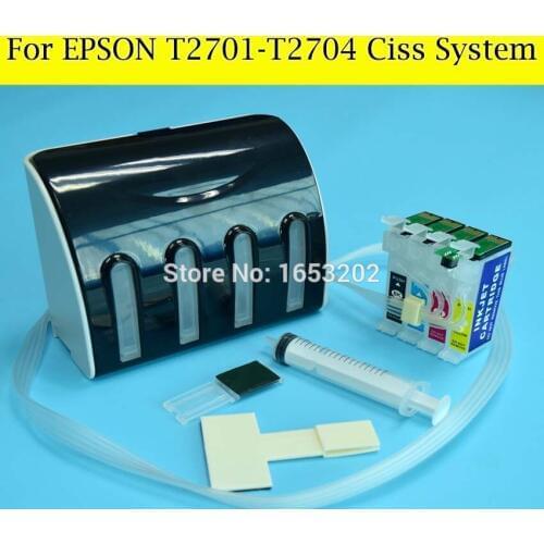 T2701 T2711 Ciss T2701 - T2704 Continuous Ink Supply Ciss System For Epson Printer WF7610/7620/7110/3620/3640 Printer With ARC