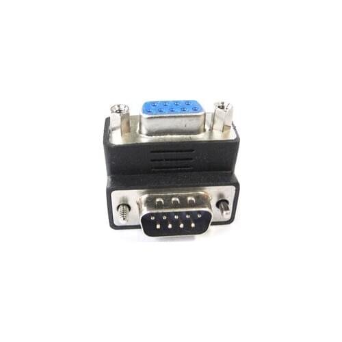 The DB9 RS232 male to female right angle transfer head 90 of male female serial RS232 serial interfaces elbow