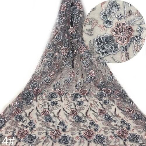 High-quality heavy-duty beaded tube beads flower sequin embroidery, French tulle lace fashion party dress skirt