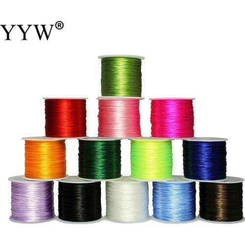 1PC Colorful 0.8mm Elastic Rope Cord Crystal String For Jewelry Making Beading Bracelet Wire Fishing Thread Rope 50m/Spool