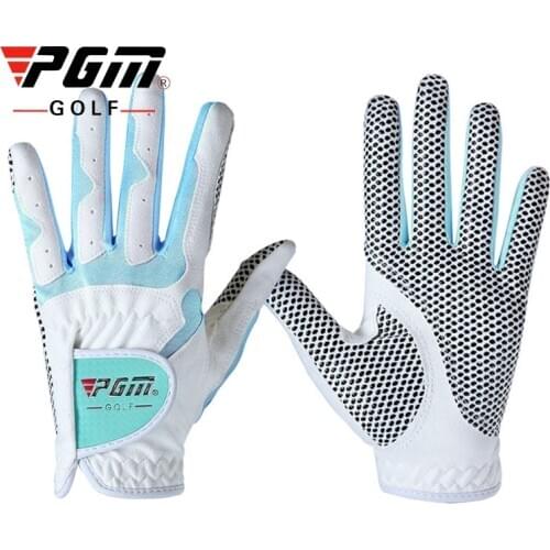 Womens Full Fingers Golf Gloves 1 Pair Of Microfiber Soft Sports Durable Gloves Ladies Non-Slip Breathable Sports Gloves D0015