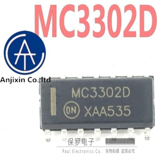 10pcs 100% orginal new real stock Comparator MC3302DR2G MC3302DG MC3302D SOP-14