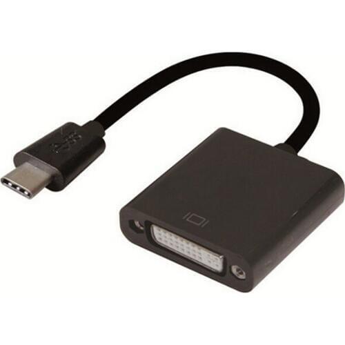 10pcs Black White 1080P Monitor USB-C USB 3.1 Type C Male to DVI Adapter Cable for Chrombook Macbook