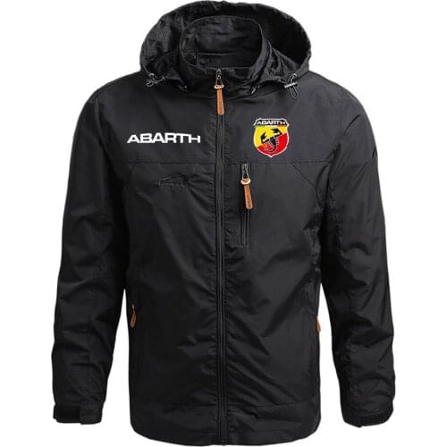 2021 ABARTH Mens Fashion Comfortable Printing Zipper Custom England Style Movement Fitness Windproof Style Jackets