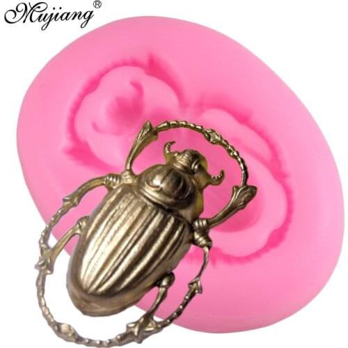 3D Scarab Beetle Cake Silicone Mold Insect Cake Decorating Tool Fondant Chocolate Candy Gumpaste Sugarcraft Cupcake Baking Molds