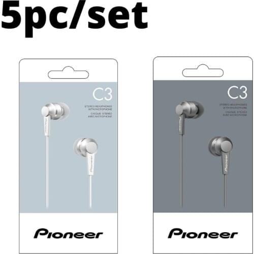 5PC Pioneer SE-C3T-W-headphones with phone Control