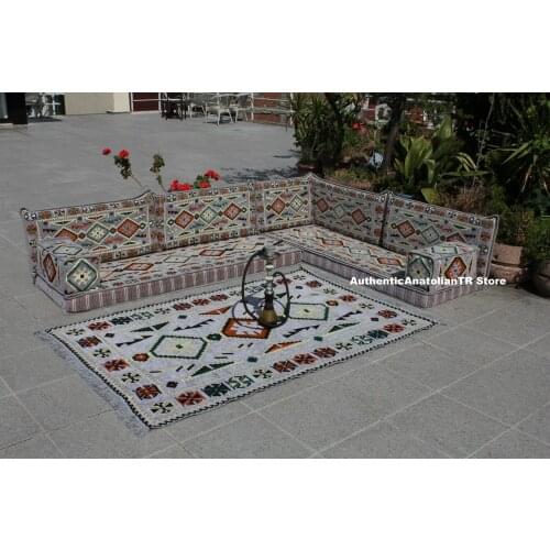 Arap Koltuk, Outdoor Floor Seating, Oryantal Desen, Osmanlı Masa, Nargile Kanepe, Halı, Kanepe
