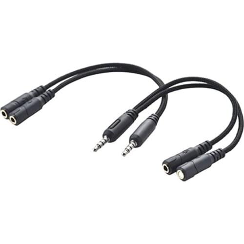3.5mm Audio Splitter Cable for Computer Jack 3.5mm 1 Male To 2 Female Mic Y Splitter AUX Cable Headset Splitter Adapter