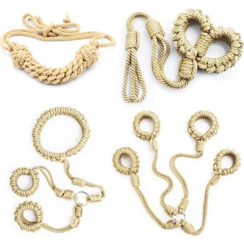 SM Bdsm Bondage Original rope Mouth Ball Handcuffs collar Toy Gag Open Mouth Sex Adult Flirting Sex Toys For Couples