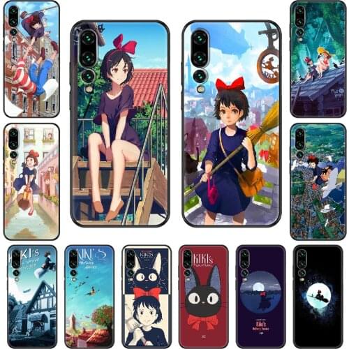 Anime Kikis Delivery Service Phone case For Huawei P 8 10 20 30 Smart Plus 2019 Z Lite Pro 2017 2019 black trend cover soft
