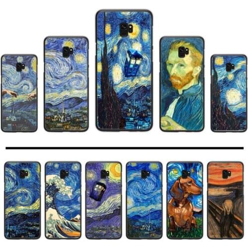 Paintings Starry Night Van Gogh Phone Case For Samsung Galaxy S5 S6 S7 S8 S9 S10 S10e S20 edge plus lite