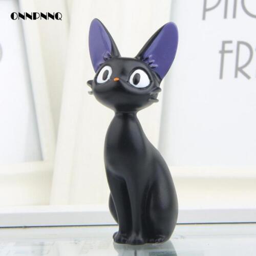 Diy Cute Cartoon Black Cats Japanese Anime Figurine Resin Kawaii Cat Desktop Decor Fairy Garden Miniatures Garden Home Decor