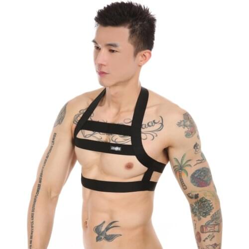 Elastic Band Harness Mens Sexy Lingerie Shoulder Straps Chest Muscle arness hombre Belt Bondage Fancy Club Party Costume