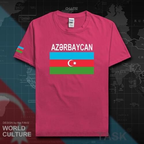Azerbaijan Azerbaijani men t shirts 2017 jerseys nation team tshirt 100% cotton t-shirt clothing tees country sporting flags AZE