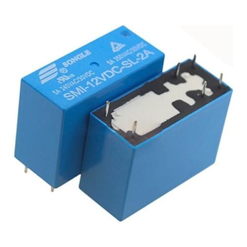 HOT NEW 12V relay SMI-12VDC-SL-2A SMI 12VDC SL 2A SMI12VDCSL2A Two sets of normally open DC12V 12VDC 12V 250VAC 6PIN